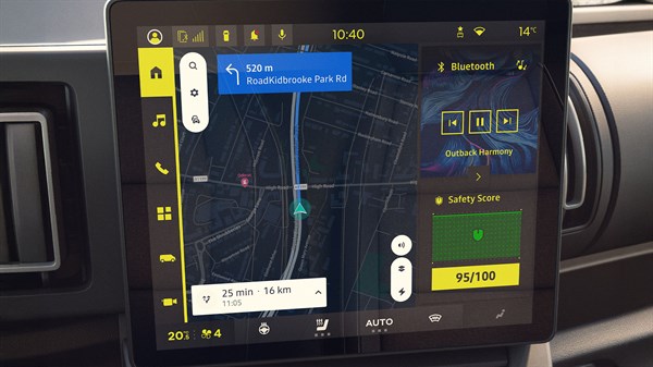 νέο Renault Trafic Van E-Tech electric - εξατομικευμένη πλοήγηση και δρομολόγια 